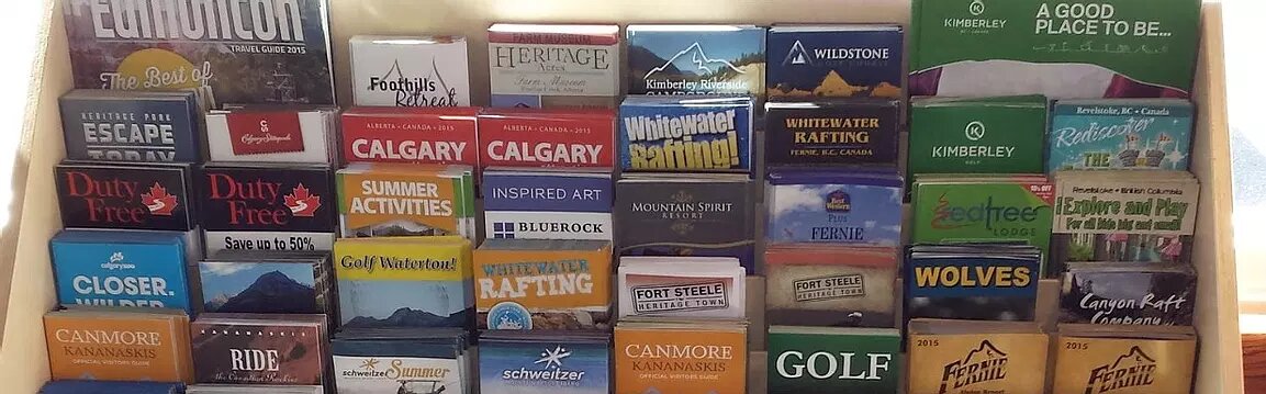 Display Rack Space for Brochures and Rack Cards